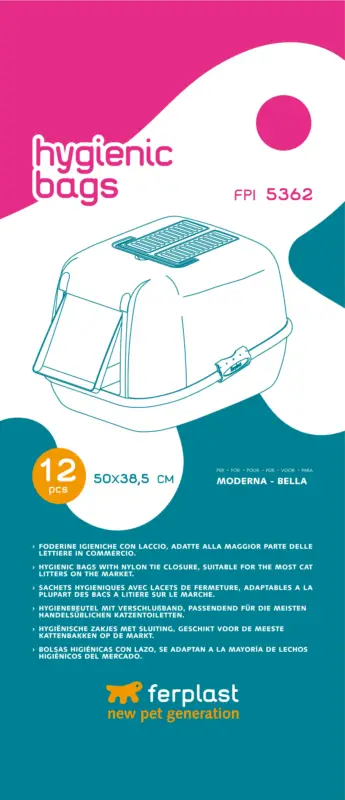 Satisfait Ou Remboursé Ferplast – Sachets Hygi&eacute;niques pour Maison de Toilette Moderna Bella et Prima – x12
