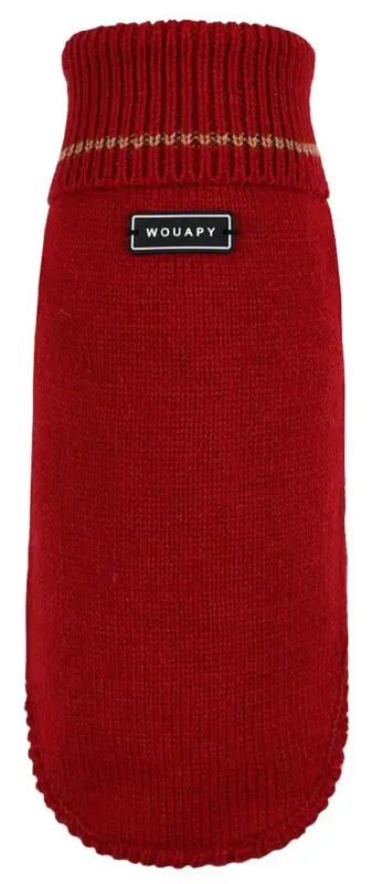 Wouapy -Pull Basic Rouge pour Chien – T45 Offre Du Jour