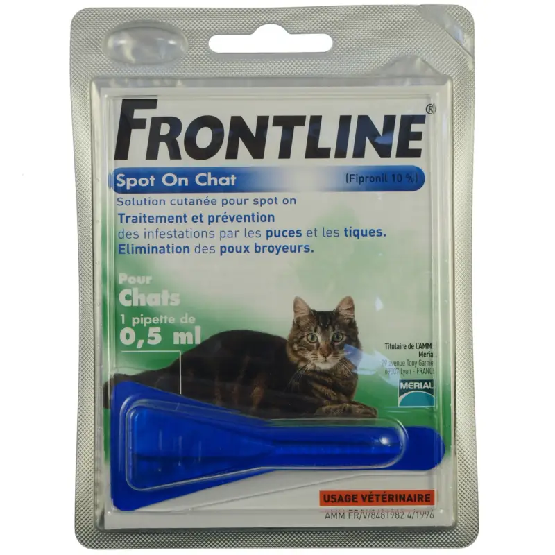 Frontline – Pipette Antiparasitaire Traitement Pr&eacute;vention pour Chat – 1×0,5ml Jusqu&rsquo;à Épuisement Des Stocks