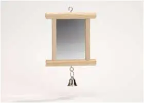 Tyrol – Miroir en Bois avec Cloche pour Oiseaux Prix Choc