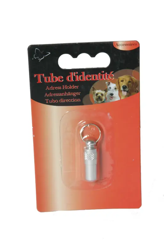 Tube Adresse en M&eacute;tal pour Chien et Chat Bon Marché