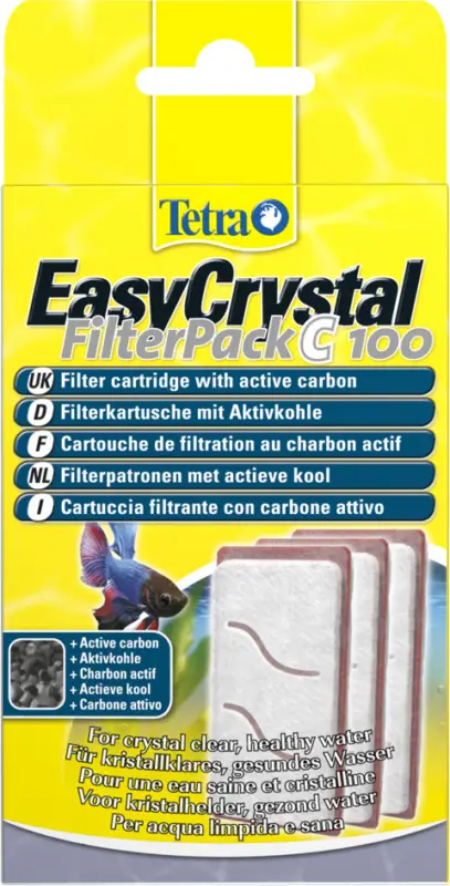 Promotion Saisonnière Tetra – Cartouche de Filtration au Charbon EasyCrystal FilterPack C 100 pour Aquarium Tetra Cascade Globe