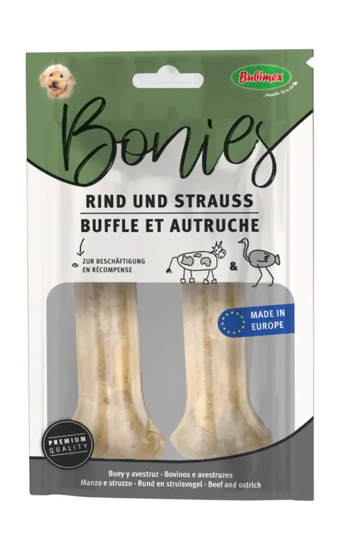 Bubimex – Friandises Os &agrave; M&acirc;cher Fourr&eacute;s &agrave; l'Autruche – x2 Livraison Express