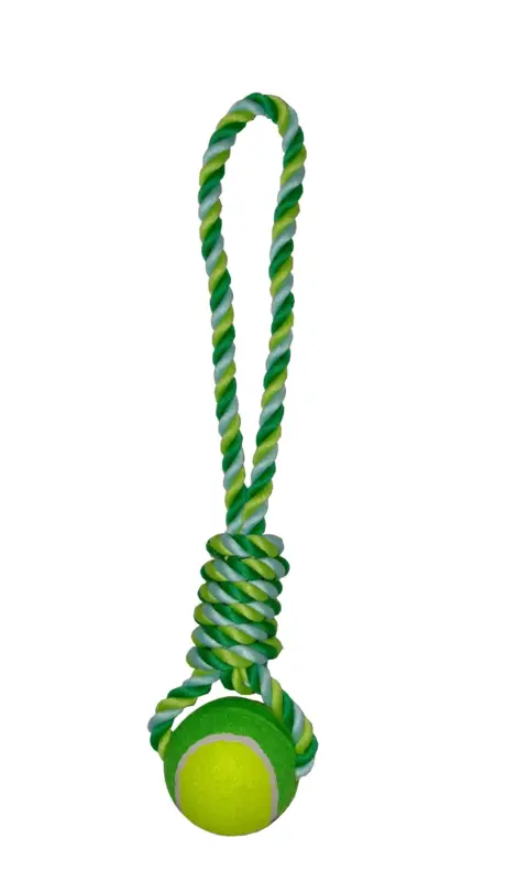 Anka – Corde avec Balle de Tennis pour Chien – 48cm Prix Réduit