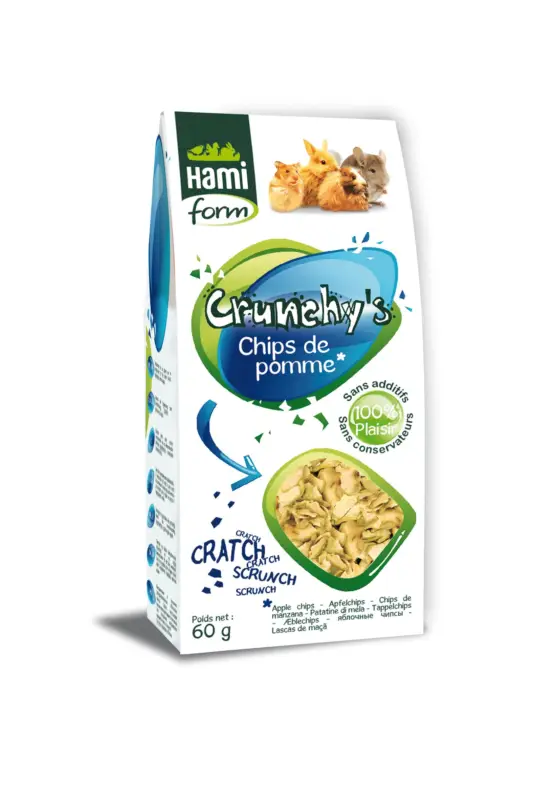Hamiform – Crunchy's Chips de Pomme pour Rongeur – 60g Super Prix