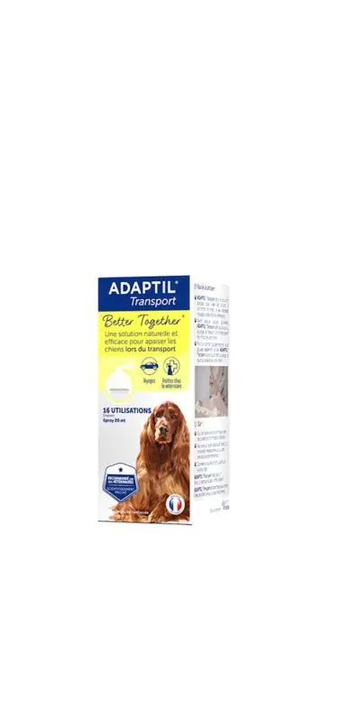 Remise Adaptil – Spray Anti-Stress Voyage pour Chien – 20ml