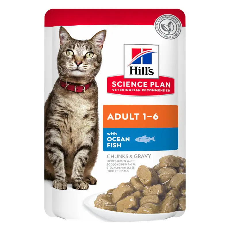 Certifié Hill's – Sachet Repas Science Plan pour Chat Adulte au Poisson – 85g