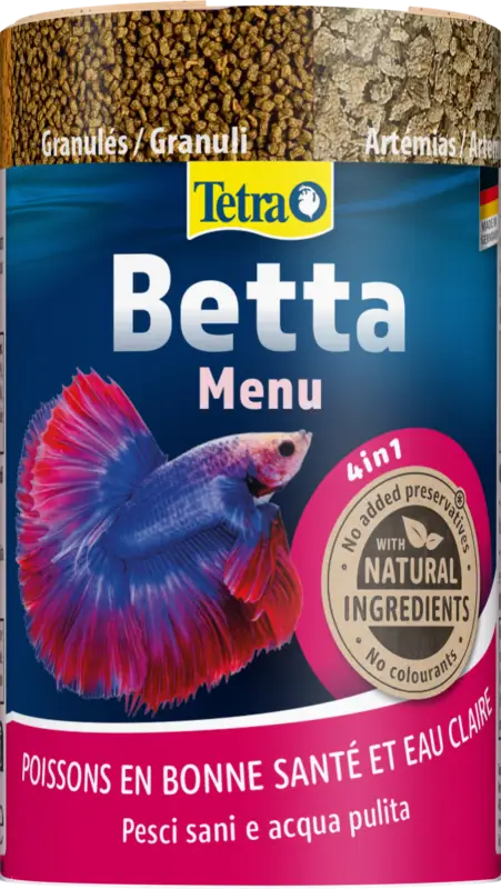 Tetra – Aliment Complet Betta Menu 4en1 pour Poissons Combattants – 100ml Commander Vite