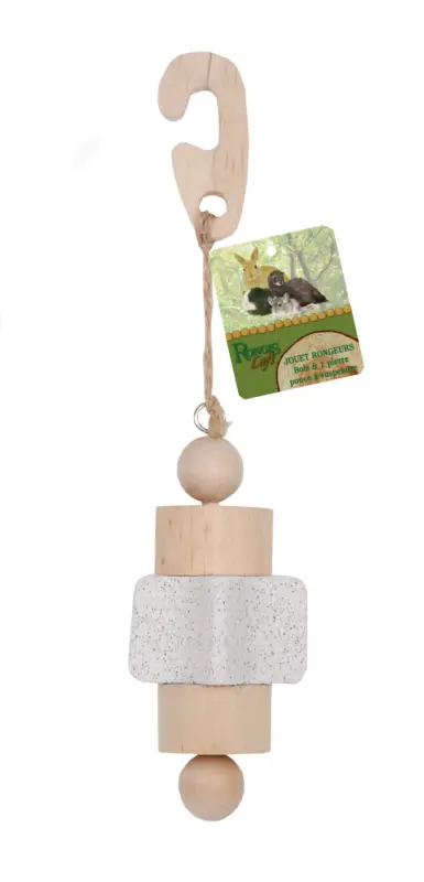 Vente Flash Rongis – Jouet Pierre Ponce &agrave; Suspendre pour Rongeurs – 11x5cm