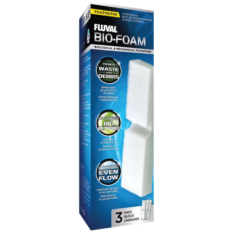 Fluval – Bloque de Mousse Filtrante Bio-Foam FX4/FX5/FX6 – x3 Vente Flash