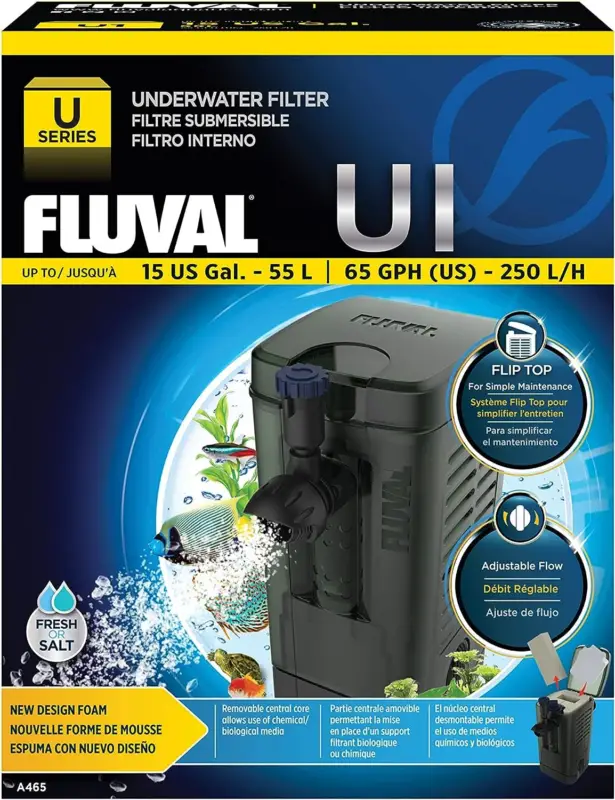 Réduction Fluval – Filtre Int&eacute;rieur U1 pour Aquarium – 55L