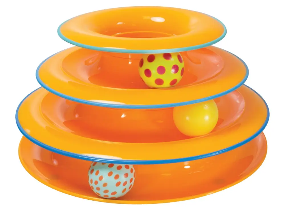 Expédié Aujourd&rsquo;hui Outward Hound – Jeu Tour Tower of Tracks pour Chats – 13,3×13,3×25,4cm