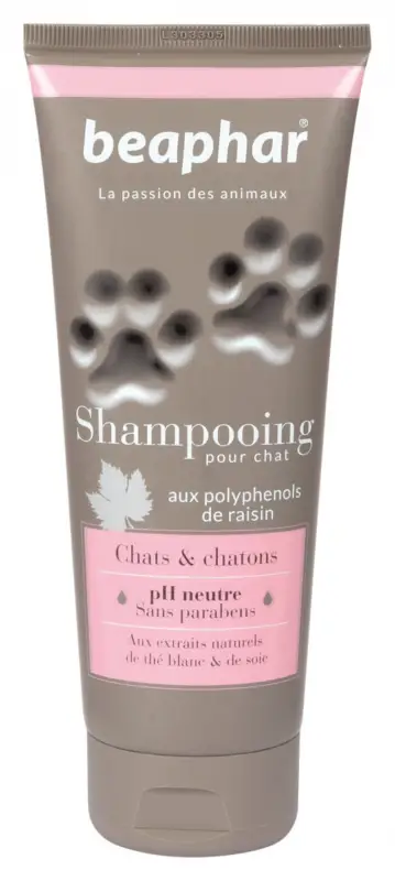 Beaphar – Shampoing pour chats & chatons aux extraits naturels de th&eacute; blanc & de soie – 200 ml Offre Exclusive