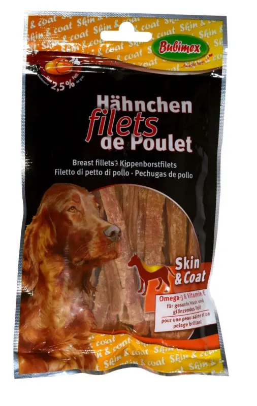 Bubimex – Friandises Filet de Poulet Skin&Coat pour Chiens – 100g Retour Gratuit