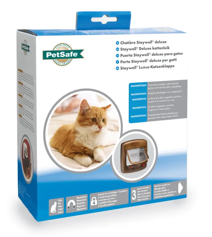 PetSafe – Chati&egrave;re Porte Magn&eacute;tique Luxe pour Chiens et chats – Brun Top Vente