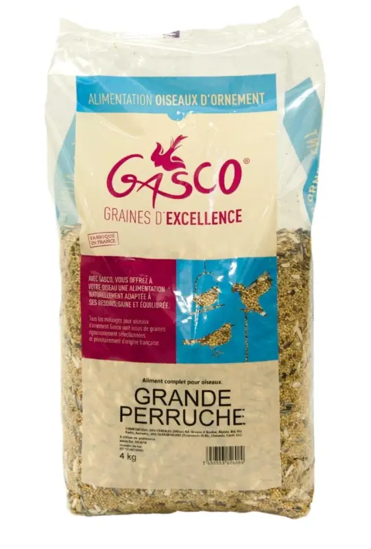 Nouveauté Gasco - Mélange de Graines pour Grandes Perruches - 4Kg
