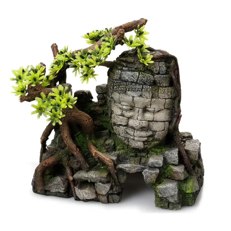 Réduction Aquadella – D&eacute;coration ANGKOR WAT pour Aquarium – 22x14x19cm