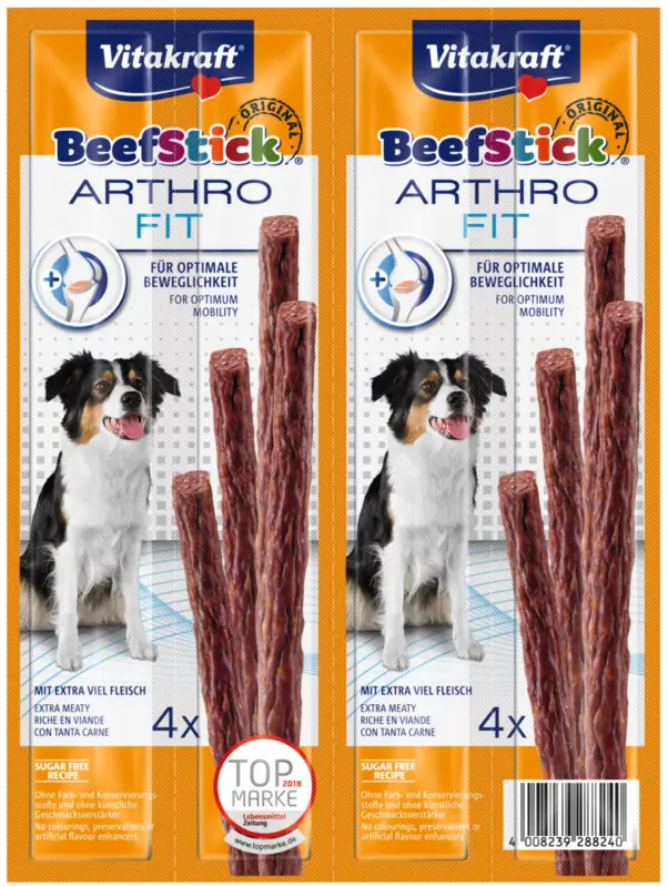 Paiement Sécurisé Vitakraft – B&acirc;tonnets Beef-Stick Arthro Fit pour Chien – 4x12g