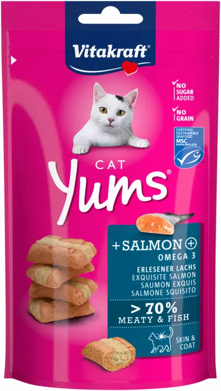 Commander Vite Vitakraft – Friandises Cat Yums au Saumon pour Chat – 40g