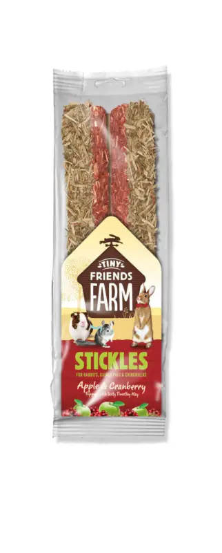 Tiny Friends Farm - Biscuits à la Pomme et Cranberry en Baguette pour Lapin - 80g Paiement Sécurisé