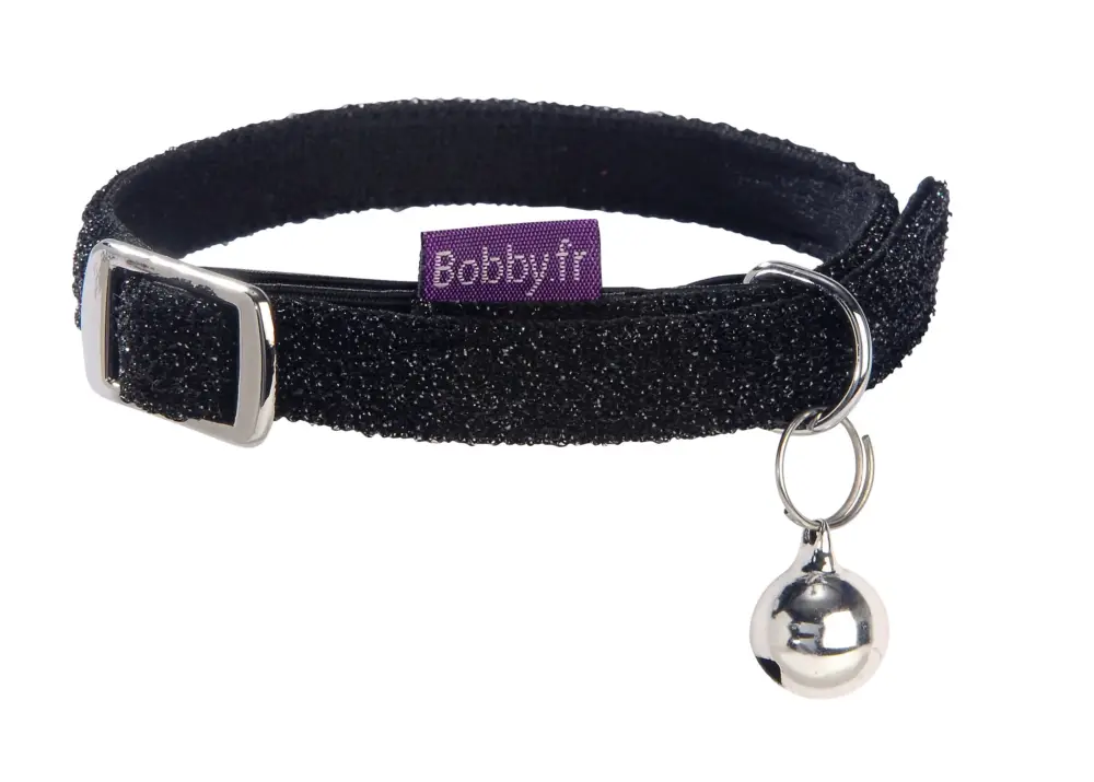 Bobby – Collier Disco Noir pour Chat Offre Spéciale