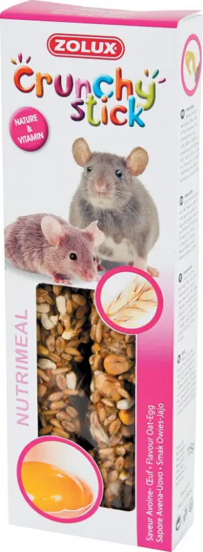 Zolux – Friandises Crunchy Stick Avoine et &OElig;uf pour Rat et Souris – 115g Paiement Sécurisé