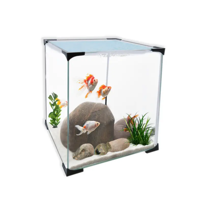 Nouvelle Collection Antinea - Nano Aquarium Cuve Nue Cube + Couvercle - 18,75L