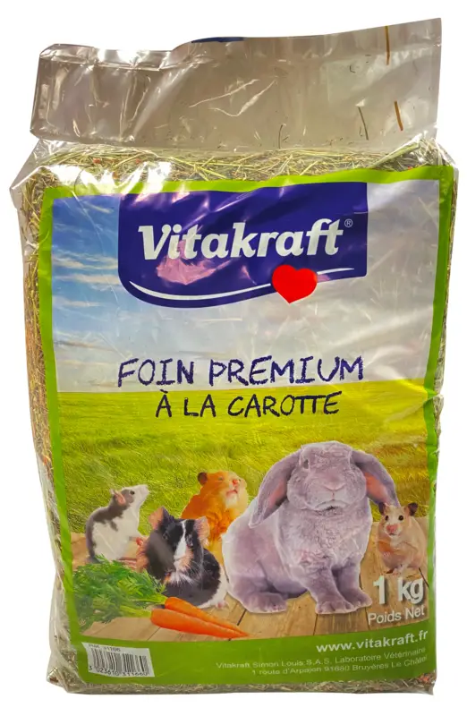 Vitakraft – Foin &agrave; la Carotte – 1Kg Retour Gratuit