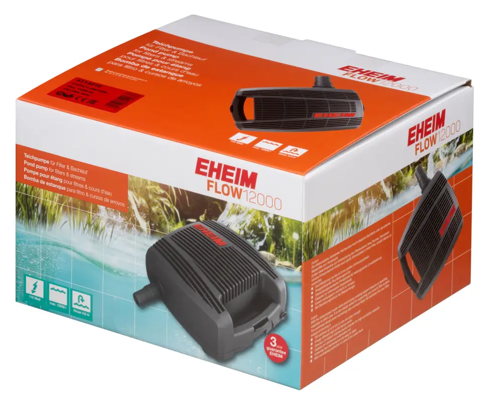 Eheim – Pompe Flow 12000 Filtre/Cascade pour Bassin Réduction