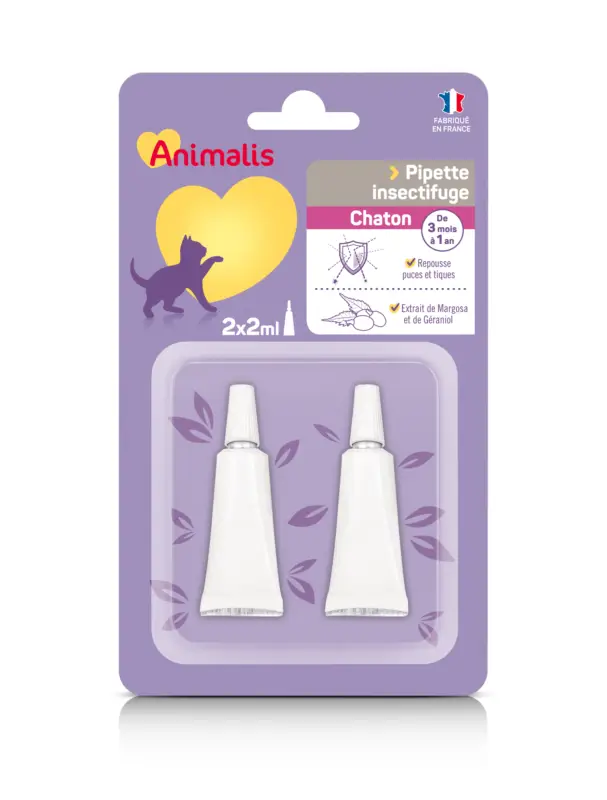 Achetez Aujourd&rsquo;hui Animalis – R&eacute;pulsif Insectifuge en Pipette pour Chaton – 2x2ml