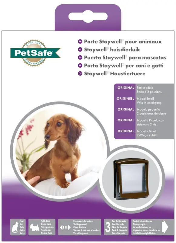 PetSafe – Porte 2 Positions Brun pour Chats – 7Kg Retour Gratuit