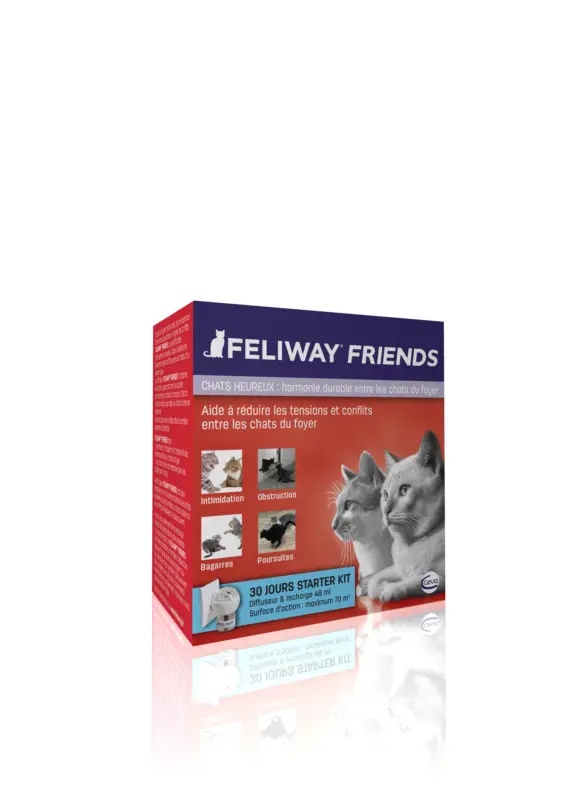 Vente Directe Feliway Friends – Diffuseur + Recharge 30J pour le Stress des Chats – 48ml