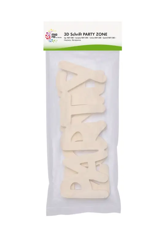 Marabu – Mara Schrift 3D Inscription Party Zone Achat Immédiat