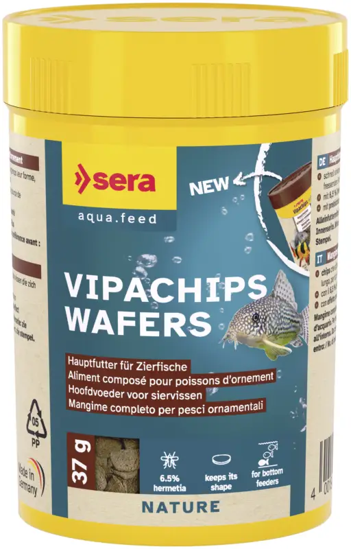 Sera – Aliments )Vipachips Wafers pour Poissons d'Ornement – 37g/100ml Prix Cassé