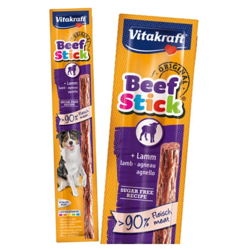 Vitakraft – B&acirc;tonnet Beef-Stick Agneau pour Chien – 50x12g Acheter En Ligne