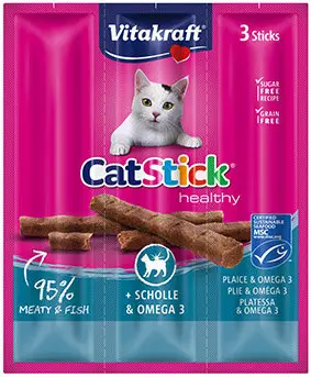 Offre Spéciale Vitakraft - Friandises Cat Stick Mini au Carrelet pour Chats - x3
