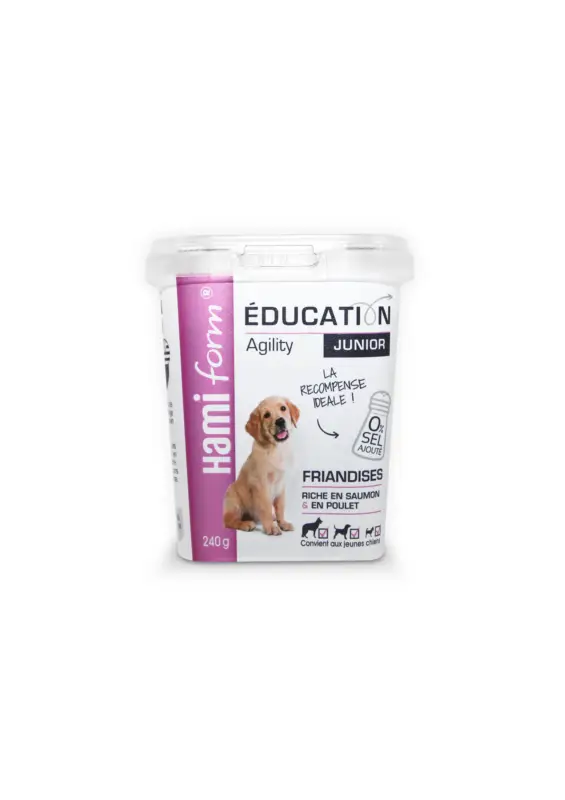 Usine Directe Hamiform – Friandises Education Junior Saumon et Poulet – 240g