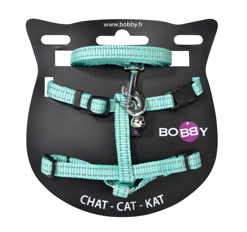 Authentique Bobby – Harnais + Laisse Safe Lagon pour Chats – XS
