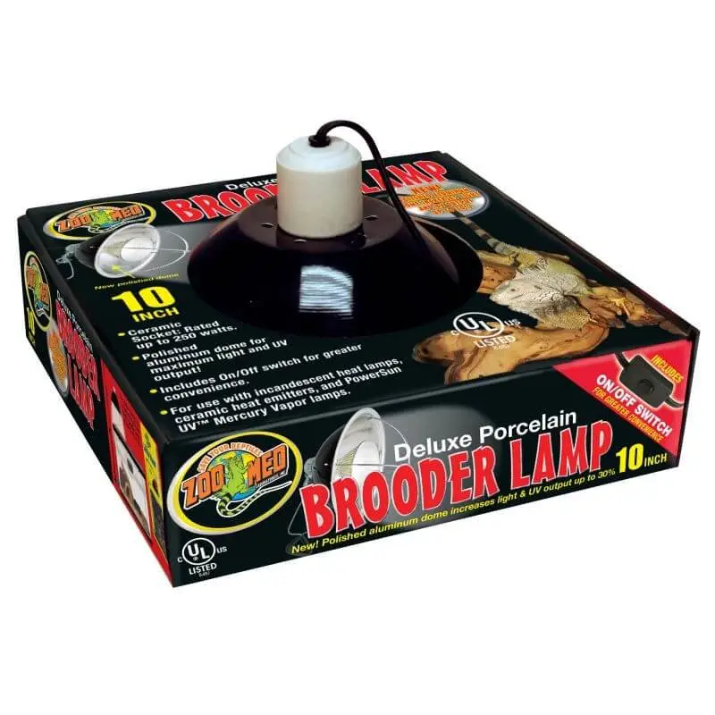 Zoomed – R&eacute;flecteur Ampoule Deluxe Porcelain Brooder Lamp pour Terrarium – 250W Expédition Rapide