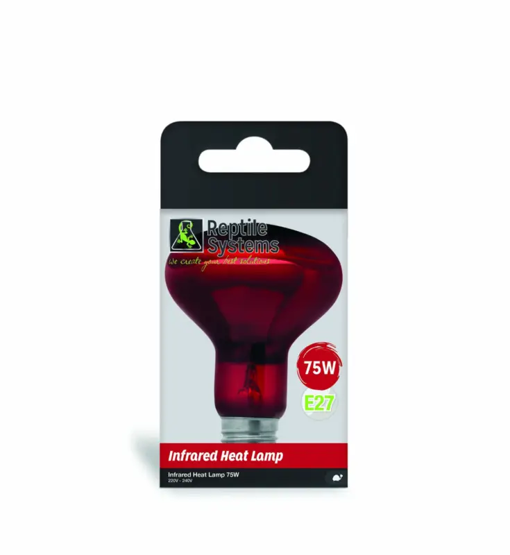Promotion Saisonnière Reptile Systems – Lampe Infrared Heat Lamp E27 pour Reptiles – 75W