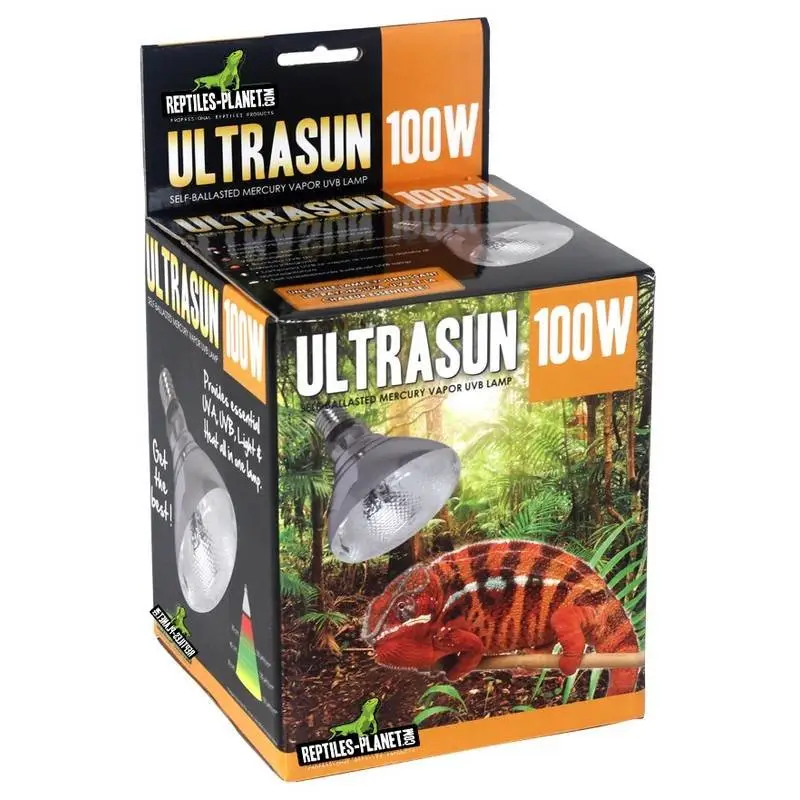 Reptiles Planet - Ampoule UltrasunUVB /UVA Chaleur pour Reptiles - 100W Haute Qualité