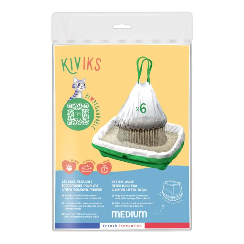 Kiviks – Sacs &agrave; Liti&egrave;re Filtrant – Medium Dernier Modèle