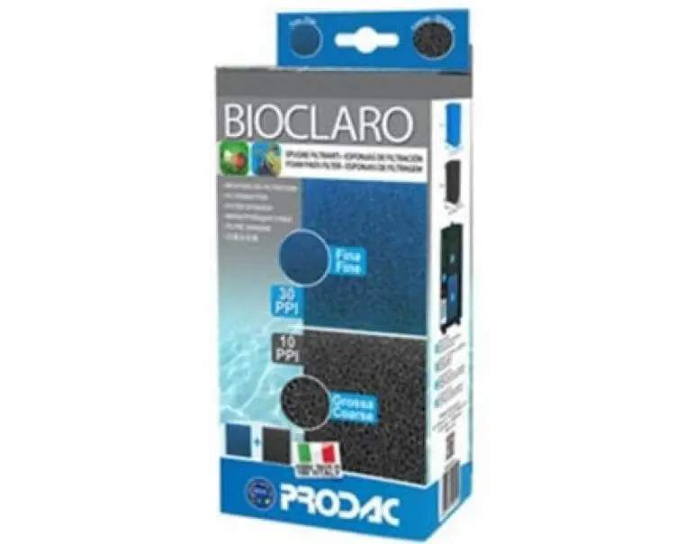 Prodac – Set de 2 &Eacute;ponges BIOCLARO pour Filtre – L Paiement Sécurisé