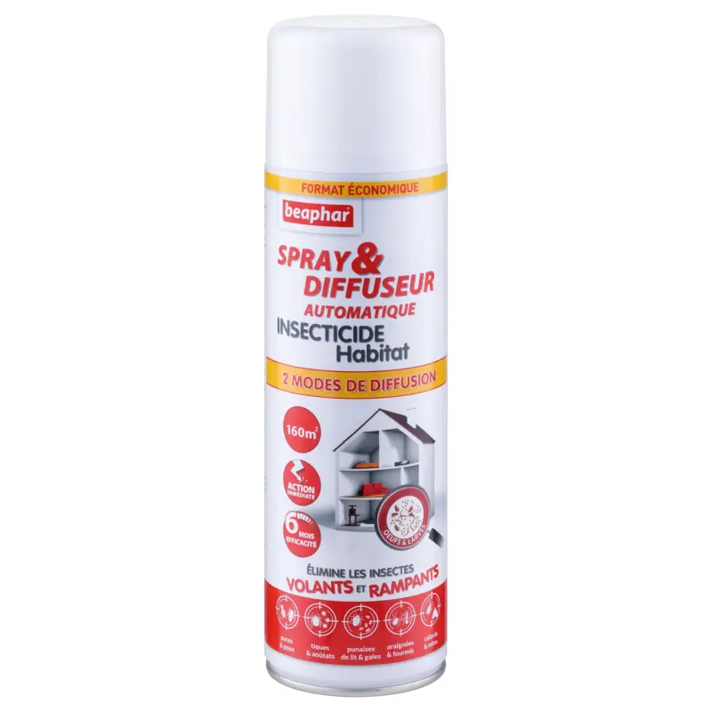 Beaphar - Spray et Diffuseur Automatique 160m2 pour Habitat - 500ml Offre Limitée