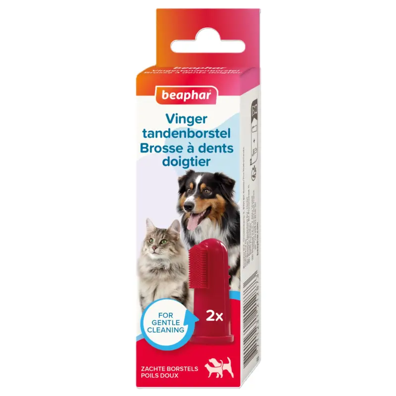 Beaphar - Doigtier Brosse à Dents pour Chiens et Chats Super Prix