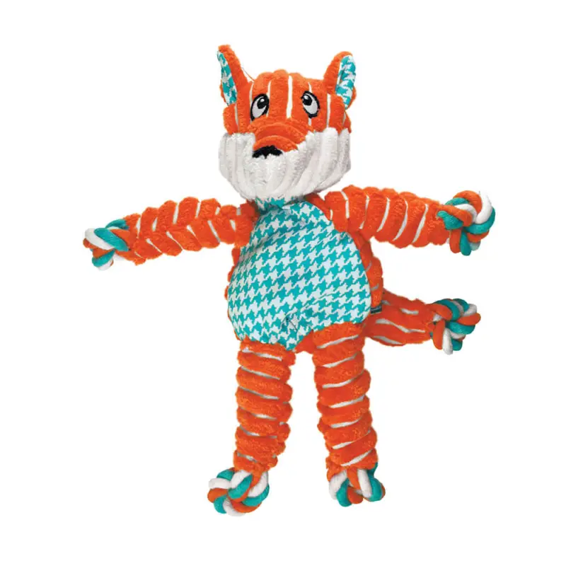 KONG - Peluche Floppy Knots Fox Renard pour Chien - S/M Populaire