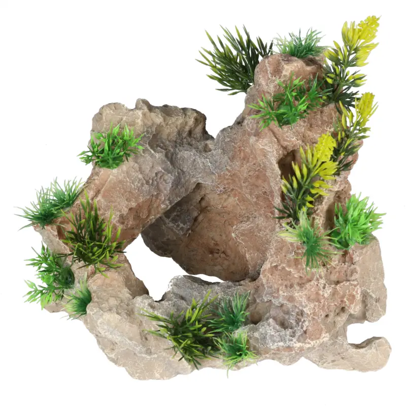 Produit De Marque Aquadella – D&eacute;coration Green Limestone pour Aquarium – 24x20x21,5cm