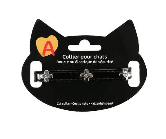 Produit De Marque Animalis - Collier Fantaisie Semi pour Chat - Noir