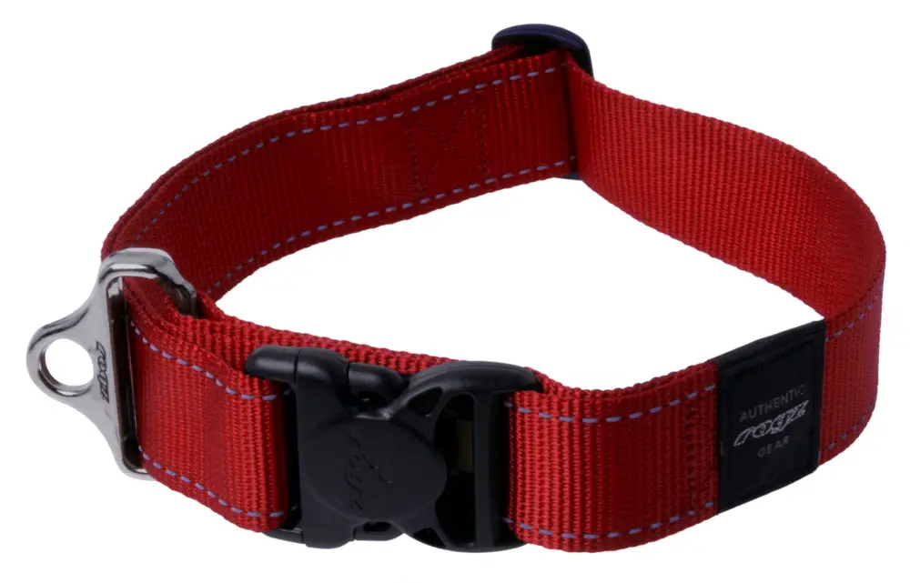 Rogz - Utility Collier Réfléchissant Rouge - 40 MM Quantité Limitée