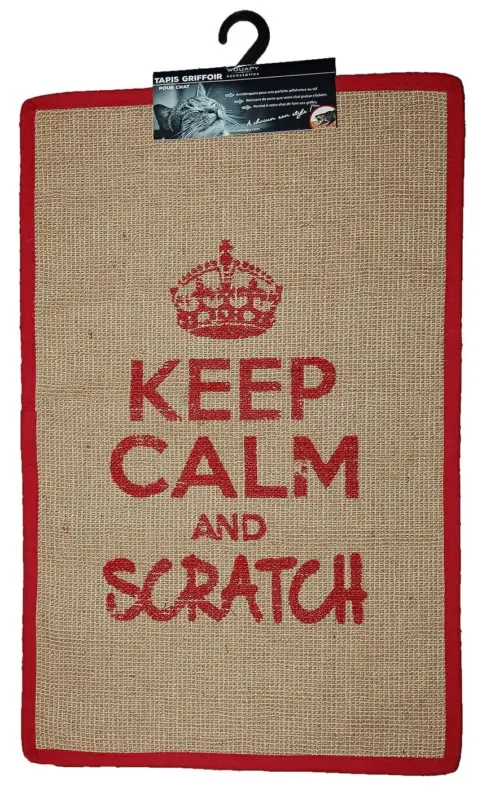 Must-Have Wouapy - Tapis Griffoir Rectangle pour Chats - Rouge
